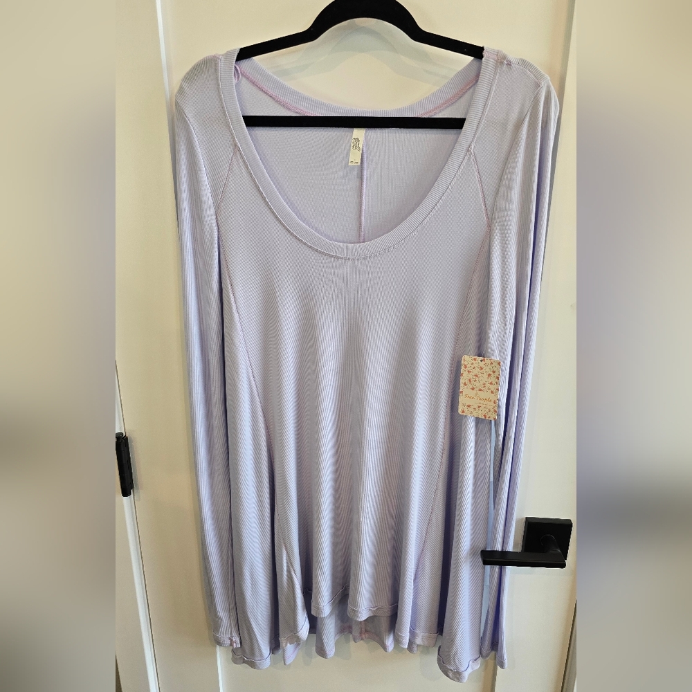 Free People Light Purple Lilac Blouse